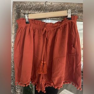 Smocked Waist Maternity Shorts